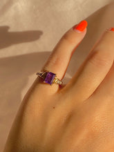 Load image into Gallery viewer, Vintage 9k Topaz Amethyst Swivel Ring