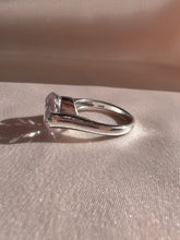 Load image into Gallery viewer, Vintage 14k Rose Quartz Diamond Bezel Ring