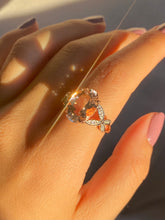 Load image into Gallery viewer, Vintage 9k Morganite Diamond Butterfly Ring
