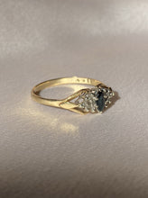 Load image into Gallery viewer, Vintage 9k Marquise Sapphire Diamond Ring
