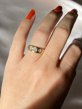 Load image into Gallery viewer, Antique 15k Starburst Diamond Gypsy Set Ring 1891