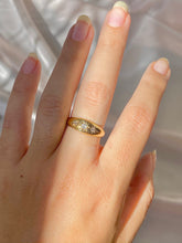 Load image into Gallery viewer, Antique 18k Diamond Trilogy Gypsy Ring 1919