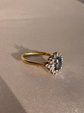 Load image into Gallery viewer, Vintage 9k Sapphire Diamond Cluster 1991
