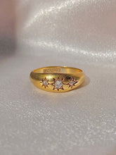 Load image into Gallery viewer, Antique 18k Diamond Trilogy Gypsy Ring 1919