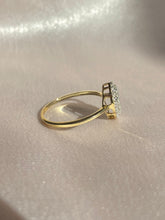 Load image into Gallery viewer, 9k Diamond Elongated Clover Cluster Ring