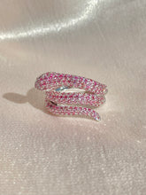 Load image into Gallery viewer, 14k Pink Diamond Pavé Snake Ring 2 cts