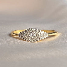 Load image into Gallery viewer, Antique 18k + Platinum Diamond Art Deco Ring