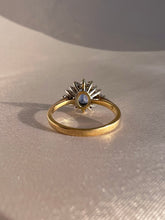 Load image into Gallery viewer, Vintage 9k Sapphire Diamond Cluster 1991