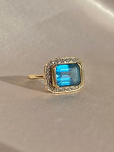 Load image into Gallery viewer, Vintage 14k Topaz Diamond Cocktail Ring