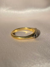 Load image into Gallery viewer, Vintage 18k Sapphire Diamond Ring 1983