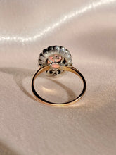 Load image into Gallery viewer, Vintage 18k Opal Diamond Cluster Halo Ring