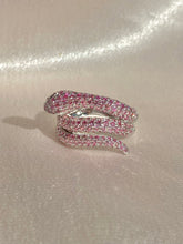 Load image into Gallery viewer, 14k Pink Diamond Pavé Snake Ring 2 cts