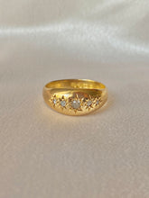 Load image into Gallery viewer, Antique 18k Five Diamond Eternity Gypsy Ring 1909