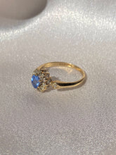 Load image into Gallery viewer, Vintage 9k Tanzanite Diamond Cluster Ring