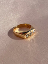 Load image into Gallery viewer, Vintage 14k Old European Diamond Trilogy Starburst Ring 1998 0.60 cts