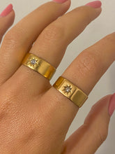 Load image into Gallery viewer, Antique 18k Diamond Starburst Gypsy Band 1899