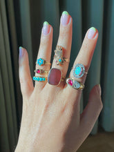 Load image into Gallery viewer, Vintage 18k Opal Diamond Cluster Halo Ring