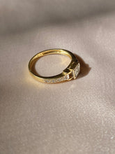 Load image into Gallery viewer, Vintage 9k Princess Cut Diamond Cocktail Ring