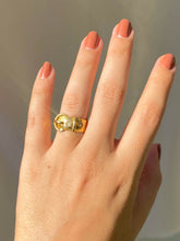 Load image into Gallery viewer, Antique 18k Diamond Chunky Starburst Belt Buckle Ring