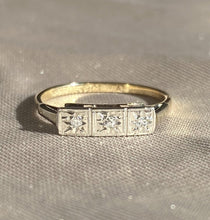 Load image into Gallery viewer, Antique Gypsy Diamond 18k Gold Platinum Ring