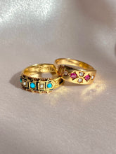 Load image into Gallery viewer, Antique 15k Diamond Ruby Pomegranate Ring 1890