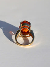 Load image into Gallery viewer, Vintage 9k Amber Cabochon Cocktail Ring
