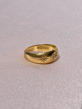 Load image into Gallery viewer, Antique 18k Trilogy Diamond Gypsy Ring 1918