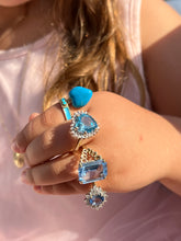 Load image into Gallery viewer, Vintage 10k Topaz Diamond Heart Ring