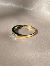Load image into Gallery viewer, Vintage 9k Emerald Diamond Half Eternity Band