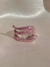 Load image into Gallery viewer, 14k Pink Diamond Pavé Snake Ring 2 cts
