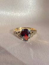 Load image into Gallery viewer, Antique 9k Cushion Garnet Ring