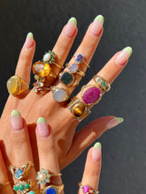 Load image into Gallery viewer, Vintage 18k Ruby Diamond Cocktail Ring 8.00 CTW
