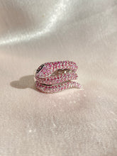 Load image into Gallery viewer, 14k Pink Diamond Pavé Snake Ring 2 cts