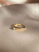 Load image into Gallery viewer, Victorian 14k Gold Old European Cut Solitaire Diamond Belcher Ring