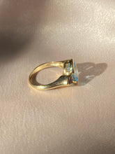 Load image into Gallery viewer, Vintage 9k Bezel Topaz Amethyst Ring
