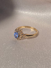 Load image into Gallery viewer, Vintage 9k Tanzanite Diamond Cluster Ring
