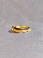 Load image into Gallery viewer, Antique 18k Solitaire Diamond Gypsy Ring 'From Marie 1927'