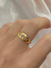 Load image into Gallery viewer, Antique 18k Five Diamond Eternity Gypsy Ring 1909