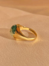 Load image into Gallery viewer, Vintage 9k Moss Agate Cabochon Signet Ring