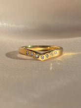 Load image into Gallery viewer, Set of Two Vintage 9k Diamond Chevron Rings