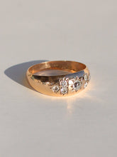 Load image into Gallery viewer, Antique 9k Crystal Rose Cut Starburst Ring