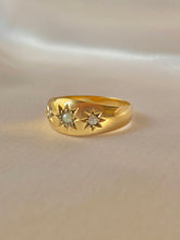 Load image into Gallery viewer, Antique 18k Seed Pearl Diamond Gypsy 1907