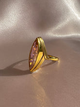 Load image into Gallery viewer, Vintage 18k Pink Elongated Marquise Gemstone Ring