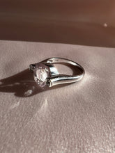 Load image into Gallery viewer, Vintage 14k Rose Quartz Diamond Bezel Ring