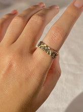 Load image into Gallery viewer, Vintage 9k Diamond Dot Eternity Brushed Ring 1975