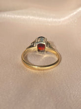 Load image into Gallery viewer, Antique 9k Cushion Garnet Ring