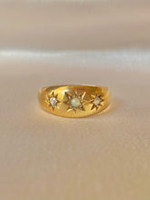Load image into Gallery viewer, Antique 18k Seed Pearl Diamond Gypsy 1907