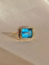 Load image into Gallery viewer, Vintage 14k Topaz Diamond Cocktail Ring