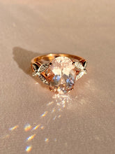 Load image into Gallery viewer, Vintage 9k Morganite Diamond Butterfly Ring
