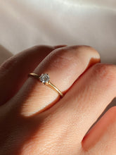 Load image into Gallery viewer, Victorian 14k Gold Old European Cut Solitaire Diamond Belcher Ring